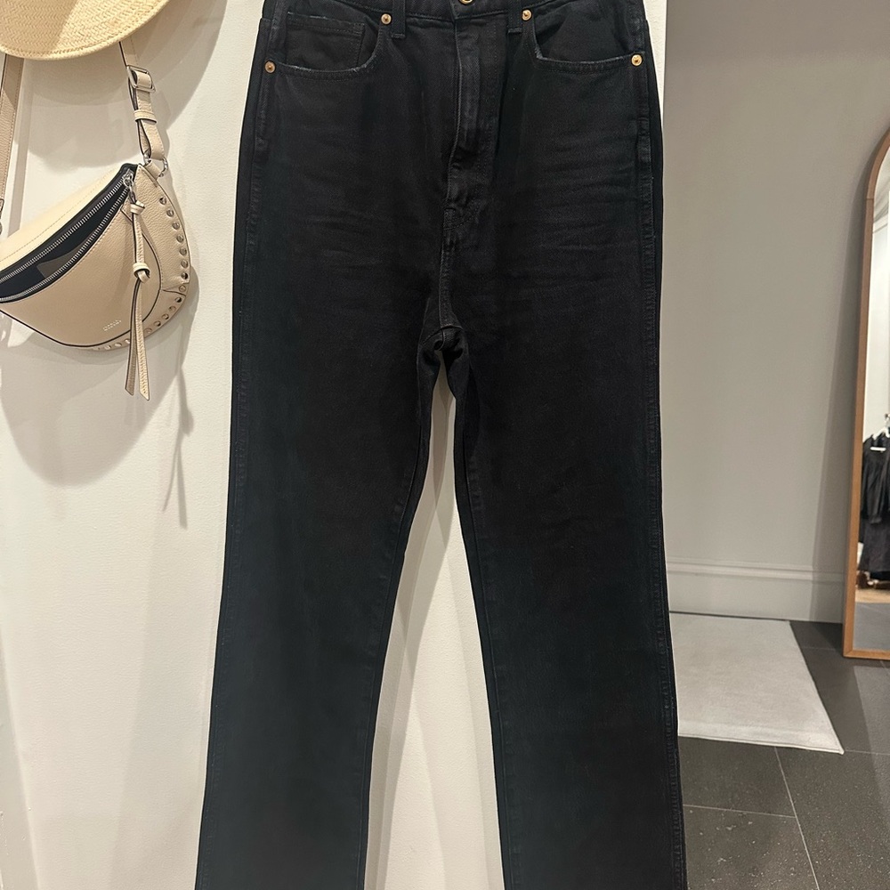 KHAITE Black Straight Men's Jeans